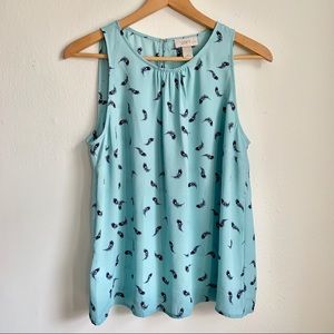 🪴 2/$20 LOFT light blue tank top Large petite